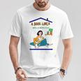 A Book Lover With A Willful Cat Women Kids T-Shirt Unique Gifts