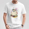 Book Lovers Wildflowers Books Reading Cute Floral Readers T-Shirt Unique Gifts