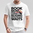 Book Mom Dog Lover Reading While My Dog Waits Premium Tri-Blend T-Shirt Unique Gifts