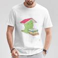 Bookasaurus T-Rex Reading Dinosaur Book PunShirt T-Shirt Unique Gifts