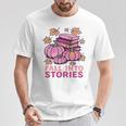 Bookcore Coquette Pinkoween Fall Into Stories Books Premium Tri-Blend T-Shirt Unique Gifts