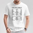 The Books Of The Bible Old And New Testament Complete List T-Shirt Unique Gifts