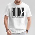 Books Are My Love Language Reading Writer Book Lover T-Shirt Unique Gifts Books Are My Love Language Reading Writer Book Lover T-Shirt Unique Gifts