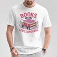 Books Are My Love Language Retro Bookworm Flowers Valentine T-Shirt Unique Gifts Books Are My Love Language Retro Bookworm Flowers Valentine T-Shirt Unique Gifts