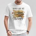 Books Are My Therapy Vintage Book Lover Daisy Art T-Shirt Unique Gifts Books Are My Therapy Vintage Book Lover Daisy Art T-Shirt Unique Gifts