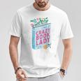 Bookworm Avid Reader Book Reading Nerd Crazy Book Lady Raglan Baseball Tee T-Shirt Unique Gifts