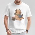 Capybara Reading a Book Cute Reading For Boys Girls Premium Tri-Blend T-Shirt Unique Gifts