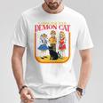 Caring For Your Evil Cat Retro Dark Humor Book Cover Premium Tri-Blend T-Shirt Unique Gifts