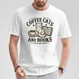 Coffee Cats And Book Reader Book Lovers Librarian Bookworm T-Shirt Unique Gifts Coffee Cats And Book Reader Book Lovers Librarian Bookworm T-Shirt Unique Gifts
