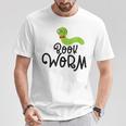 Cute Book Worm Reading Lovers T-Shirt Unique Gifts