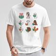Cute Farm Animals Reading Books Teacher Library Reader T-Shirt Unique Gifts