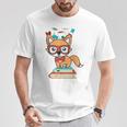 Cute Fox Smart Nerdy 1st Day School Teachers Students Books T-Shirt Unique Gifts