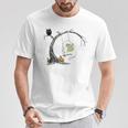 Cute Ghost Costume Reading Book Halloween T-Shirt Unique Gifts