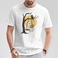 Cute Ghost Reading Halloween Book Lovers Librarians Teachers T-Shirt Unique Gifts