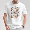 Cute Ghosts Reading Books Smart Book Lover Halloween T-Shirt Unique Gifts