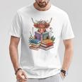 Cute Highland Cow With Book Floral Bookworm Librarian Book T-Shirt Unique Gifts Cute Highland Cow With Book Floral Bookworm Librarian Book T-Shirt Unique Gifts
