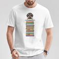 Cute Wiener Dog Dachshund Reading On Pile Of Books T-Shirt Unique Gifts Cute Wiener Dog Dachshund Reading On Pile Of Books T-Shirt Unique Gifts