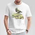 Dark Academia Aesthetic Raven Crow On Old Books Skull Goth T-Shirt Unique Gifts