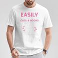 Easily Distracted By Cats Books Bookworm Women Girls Kids Performance T-Shirt Unique Gifts