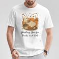 Fall Cat Ghosting You For Book Halloween Ghost Reading T-Shirt Unique Gifts