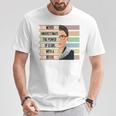 Feminist Ruth Bader Ginsburg RBG Quote Girl With Book Women Raglan Baseball Tee T-Shirt Unique Gifts