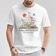 Floral Book A New Chapter Begins Retired Teacher Retirement T-Shirt Unique Gifts