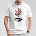 Floral Book Reader Fan For Reading Flower Books With Blooms T-Shirt Unique Gifts