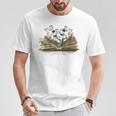 Floral Book Reading Books Flowers Growing From Book T-Shirt Unique Gifts