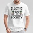 I Was Forced To Put My Book Down & Rejoin Society Book Lover T-Shirt Unique Gifts