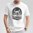 French Bulldog Reading Book Coffee Sky Glasses T-Shirt Unique Gifts French Bulldog Reading Book Coffee Sky Glasses T-Shirt Unique Gifts