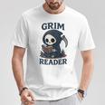 Grim Reader Dark Humor Read Book & Library Lovers T-Shirt Unique Gifts