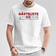 Guest List 60th Guest List Guest Book 60th Birthday Woman Man T-Shirt Unique Gifts Guest List 60th Guest List Guest Book 60th Birthday Woman Man T-Shirt Unique Gifts