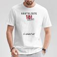 Guest List Finally 18 Guest Book 18th Birthday Boy Girl T-Shirt Unique Gifts