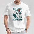Hot Girls Read Books Bookworm Librarian Humor T-Shirt Unique Gifts