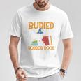 I’d Rather Be Buried In A Horror Book Spooky Skull Book Fan T-Shirt Unique Gifts