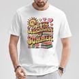 I'm The Librarian Of Summer Groovy Rainbow Retro Book Lover T-Shirt Unique Gifts