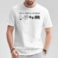 I'm A Simple Woman I Love Coffee Flip Flops Dog Books T-Shirt Unique Gifts
