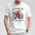 Just a Girl Who Loves Fall And Books Pumpkin Spice Autumn T-Shirt Unique Gifts