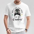 Just A Girl Who Loves Reading Hair Bun For Book Lover T-Shirt Unique Gifts