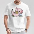 Kawaii Axolotl Pun Book Reader T-Shirt Unique Gifts