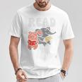Kids Pig Elephant Reading Cute Book Lover Bookworm Boys Girls Kid Performance T-Shirt Unique Gifts