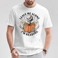 Leave Me Alone I'm Reading Skeleton Reading Book Bookish T-Shirt Unique Gifts Leave Me Alone I'm Reading Skeleton Reading Book Bookish T-Shirt Unique Gifts