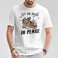 Let Me Read In Peace Halloween Reading Book Lover T-Shirt Unique Gifts