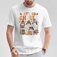 Let’s Go Ghouls Cozy Girly Ghosts Halloween Fall Book Lovers T-Shirt Unique Gifts