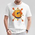 Letter G Initial Comic Book Vintage Matching Family Fun T-Shirt Unique Gifts