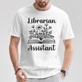 Librarian Assistant Cute Floral Book Reader Graphic Women T-Shirt Unique Gifts