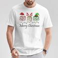 Librarian Merry Christmas Books Santa Hat Reindeer Elf Xmas T-Shirt Unique Gifts