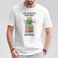 Life Is Better With Cats And Books Cat T-Shirt Unique Gifts Life Is Better With Cats And Books Cat T-Shirt Unique Gifts
