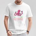Life Is Better With An Octopus And Reading Books T-Shirt Unique Gifts