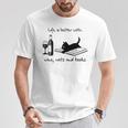 Life Is Better With Wine Cats And Books T-Shirt Unique Gifts Life Is Better With Wine Cats And Books T-Shirt Unique Gifts